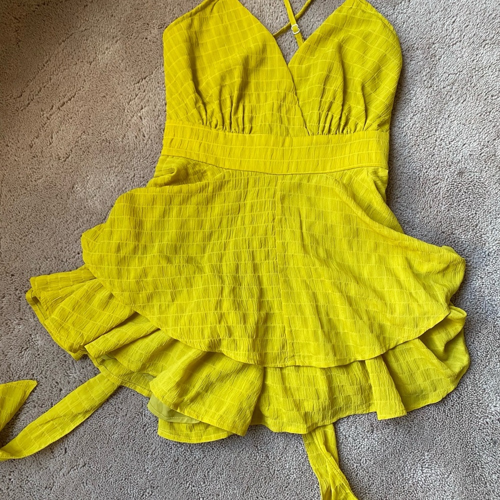 Vibrant Chartreuse (Yellow Green) Mini Romper